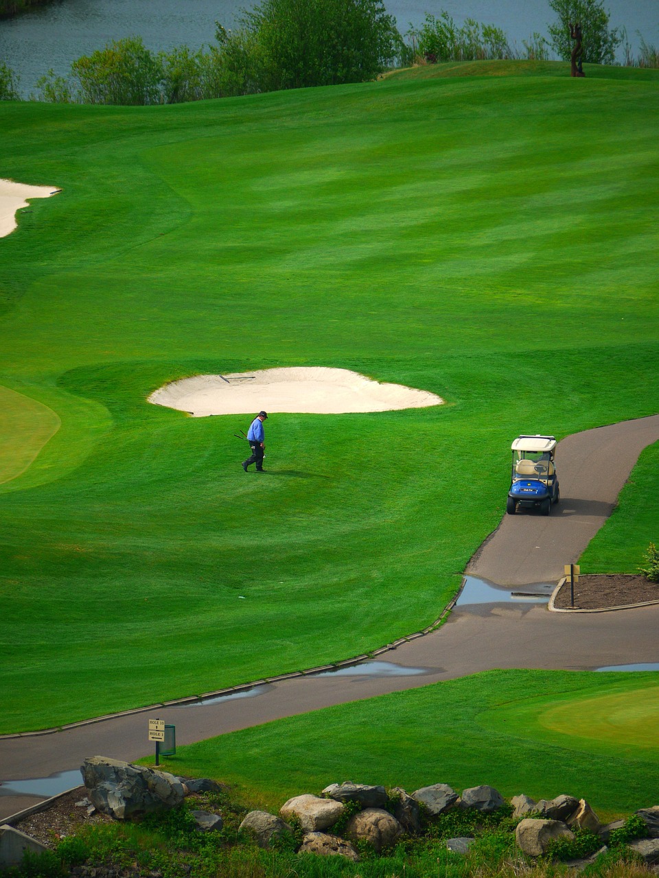 golf, green, cart, sand trap, green golf, green sand, golf, golf, golf, golf, golf