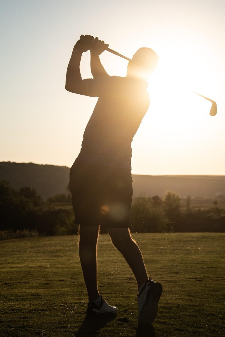 swing, golf, man, golf swing, sunset, sports, nature, play, sundown, evening
